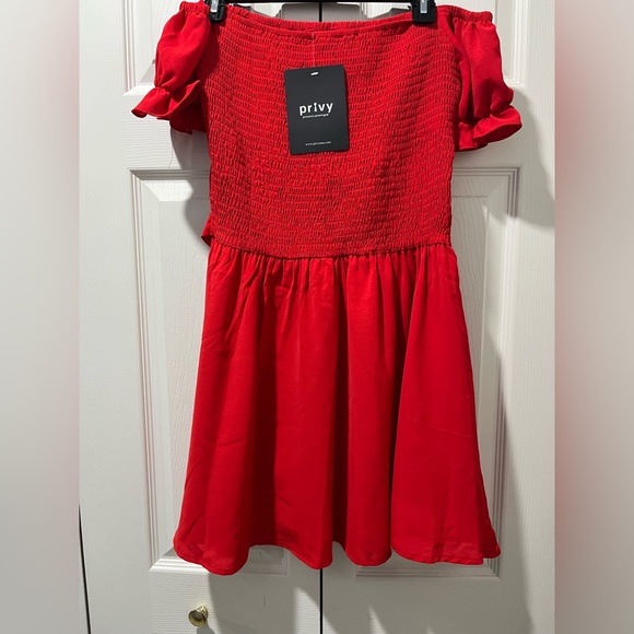 Tinas Fashion Red Wrap Skater Dress NWT - Picture 3 of 9